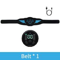 Pilvo fitneso vibracinis diržas EMS raumenų stimuliatorius elektrinis išmanusis ABS treniruoklis, skirtas kūno lieknėjimui, lieknėjimui, deginantiems riebalus Unisex black