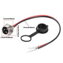 Aviation Head Scooter Charger Electric Scooter 3 Pin Charging Port Dustproof And Waterproof Design Charging Port Socket black