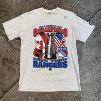 Vintage 1994 New York Rangers Stanley Cup Champions Starter T-Shirt Sz LG NY NHL 3XL gray