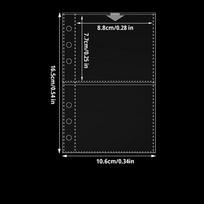 10pcs Mini A6 Binder Pocket Clear Binder Pouches Zipperless Cash Budget Binder Envelopes Top Open Sleeves Page Protectors black
