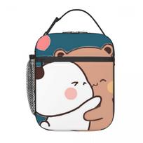 Bubu Dudu Cartoon Panda Bears Insulated Lunch Bag for Women Children Leakproof Food Boxes Thermal Lunch Box Tote One Size gray