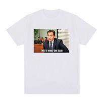 Michael Scott That's What She Said T Shirt Tv Series The Office Dwight Schrute Jim Halpert T-shirt Summer Short Sleeve T Shir... S įvairiaspalvis