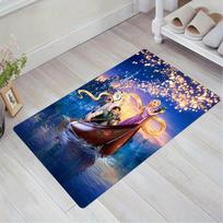 1pc Rapunzel Pattern Area Rug Soft Flannel Floor Mat for Living Room,Office,Bedroom and Carpet,Sofa Coffee Table Floor Mat 60cm by 90cm