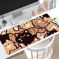 Cute Cat Paws Heart Pink Gaming Mouse Pad Large Extended Desk Mat Kawaii NonSlip Base for Gamer 800x300x2mm brown