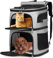 Double Cat Carrier Backpack for 2 Cats, 7 Vent Windows, Sturdy Frame, Collapsible Travel Pet Backpack United States