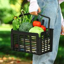 Bike Basket,Folding Basket,Durable Lightweight Folding Accessories,Storage Basket,Cargo green