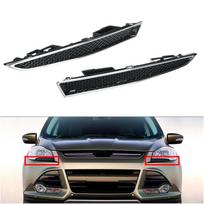 2x Priekinio žibinto apatinės apdailos laikiklio dekoratyvinės juostelės Ford Escape 2013-2016 black