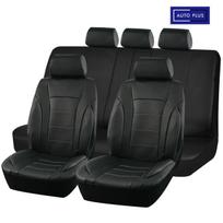 Juodi universalūs automobilio sėdynių užvalkalai, odos sujungimas, anglies pluošto automobilių priedai, salono sėdynės apsauginė pagalvėlė 2 pcs
