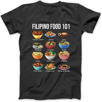 Generic Filipino Food 101 Popular Pinoy Food Funny Cool Filipino T-Shirt Sweatshirt Hoodie for Men Women Kids Made in Canada Black S juoda