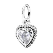Pandora Heart Pendant Women pendants Silver 390366CZ Box white