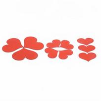Decal Art Namų dekoravimo veidrodiniai sienų lipdukai 10vnt/komplektas Miegamojo vakarėlio freska Art One Size raudona