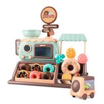 Mini Donut Shop Pretend Play Set For Kids Plastic Baking Toy Children Gift Simulation Machine