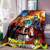 Dragon Ball Anime Spausdinta Antklodė Šilta Komfortiška Flanelinė Antklodė Miegamiesiems, Sofoms, Lovoms, Kėdėms, Iškyloms, Kelionėms-LXR16 75x90cm gray