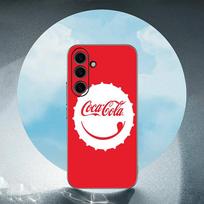 Coca Coke Custom For Samsung Galaxy S23 S24 S25 Ultra S22 Plus S21 Black Soft Case Waterproof Soft Case SamsungS23 plus 5G red