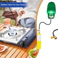 Explosion-proof Gas Refill Adapter Multifunctional Rubber Tube Valve Braided Hose Portable Refueling Adapter Camping Gas Stove Other