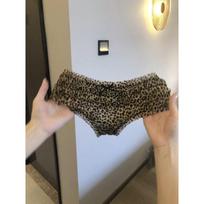 Lady Summer Lace Cake Lace Pure Desire Sexy Low Waist Bow Pure Cotton Crotch Triangle Briefs one size leopardo rašto spalva