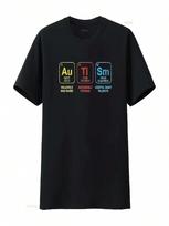 Autism Awareness Kids Elets Periodic Table Asd T Shirt Black Large Vintage Washed Homme Streetwear Stylish S