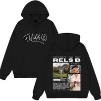 Rapper RELS B Album Tour Graphics Hoodie Men Women Fashion Hip-hop Pullover Long Sleeves Loose Casual Clothing 4XL