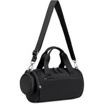 Multiple Pockets Mini Gym Bag Dance Adjustable Strap Small Duffle Bag Fitness Yoga Workout Sport Bags for Women Girls juoda