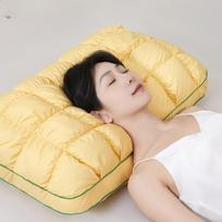 New Cotton Pineapple Bun Pillow for Home Use Adult Neck Protection Sleep Aid Pillow Core Dormitory Single Pack Soft and Rebound 45CM *68CM geltona