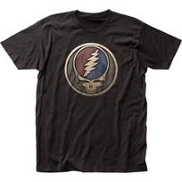 Grateful Dead kaukolės logotipas vyriškiški marškinėliai muzika klasikiniai koncertiniai grupės marškinėliai nauji juodi unisex marškinėliai M black