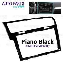8  9.2  Piano Black MIB 2 Radijo LHD Rėmelis VW Golf 7 MK7 Golf 7.5 MK7.5 Ekranui Dekoratyvinis Apdailos Skydelis Piano Black 8 inch black