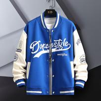 Hiphopo laisvalaikio beisbolo striukė Slim Fit Neutrali beisbolo uniforma Bomber striukė Vyriška jaunimo tendencija koledžo apranga rudenį XL mėlyna