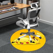 1pc Pikachu Sleep Office Round Area Rug, Indoor Mat Suitable For Office, Under Office Chairs Bedroom Living Room Home Decor, Room Deco 80cm