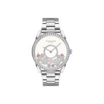 Coach Preston Quartz Watch Stainless Steel Band White Dial Camellia Watch Tea Rose Dial Women watches 14503775 Brand-New Out of Warranty/Warranty Not Included
