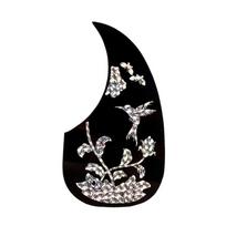 Acoustic Folk Guitar Pickguard Adhesive Anti-Scratch Sticker Guitar Shells Guard Plate Pick Guard Sticker Replacements 1 black