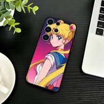 Cartoon D-Sailor M-Moons Phone Case For Samsung S26,S25,S24,S23,S22,S21,S20,S30,Ultra,Plus,Fe,Note,5G Black Cover Samsung S24fe