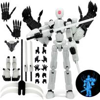Lucky 13 Dummy Joint Movable Toy Model 3D Printed Toy Mecha Robot Action Figure Creative Desktop Decor Ornaments Finished gray
