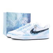 Nike Court Borough Sea Island Starry Journey Abrasion Resistant Low top Skateboard Shoes Unisex Blue White DV5456-104(Team836-) 38.5