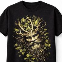 Green Unisex Forest Spirit Pagan Nature Graphic Unisex TShirt Mythic S5XL S