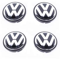 65 mm VW ratų centriniai dangteliai, 4 vnt. rinkinys, skirtas Golf, Passat, Polo - Aukšto blizgesio ABS pakeitimas