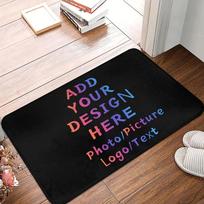 Area Rug Personalized Doormat with Your Text Photo Logo Picture Non-Slip Welcome Carpet Door Mats for Entrance Decor 40X60CM