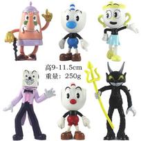 Nauja Kawaii 6 vnt. Cuphead rankinė nuotykių žaidimo periferinė dekoracija Berniuko gimtadienio dovana Kalėdinė dovana gray