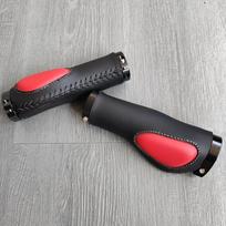 City Bike Grips Shock-absorbing Non-slip Leather Locks Mountain Bike Meat Ball Grips Bike Bump Grips Bike Handlebar Grips Blackbrown