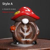 Mushroom Spirit King Backflow Incense Burner Nordic Mushroom Ceramic Incense Burner Ornament A