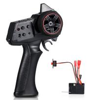 AUSTAR AX-7S 2.4G 3CH Siųstuvas Nuotolinio Valdymo Pultas su 2 in 1 Imtuvu ESC 1/14 1/16 1/18 1/24 1/28 1/32 RC Automobiliui RC Valtis juoda
