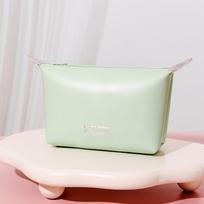 PU Waterproof Large Capacity Travel Makeup Bag - Simple, Fashionable, Portable Toiletry Organizer in Solid Colors