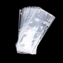 A6 Narrow Loose Leaf Cover 10pcs gird bags 1 Grid 2 Grid 3-inch Storage Bags Postcards Binder Collect Book Organizer
