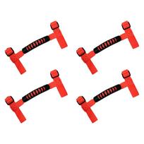 4Pcs Roll Bar Grab Handles Grip Off Road Accessories Grip Handle Armrest Top Grab Handles for Wrangler TJ CJ YJ JK JL 1955-2025 raudona