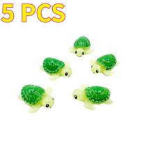 5/10/20 PCS Mini Green Sea Turtle Figurine – Resin Ocean Animal Statue for Fairy Garden, Micro Landscape & Bonsai, Outdoor Decor