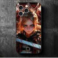 A-Attack On T-Titan Mikasa Soft Phone Case for iPhone 16 16E 17 Air 15 Pro Max 14 Plus 13 Mini 11 12 7 Black Cover Back Shell iPhone 17 Pro Max brown