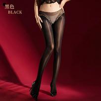 Fashion Rear Decorate Women'S Pantyhose High Elastic Oil Shiny Sheer Tights Sexy Stocking Panties 2 In 1 Woman Pantyhose One Size