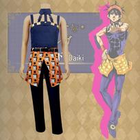 Jujiyuan JOJO's Bizarre Adventure Golden Wind Giorno Giovanna & Narancia Cosplay Costume L pink