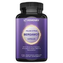 Italian citrus bergamot capsules, olive leaf, resveratrol complex formula, antioxidant, suitable for adults. 120*1