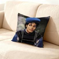 M-Michael Singer J-Jacksons Anime Celebrity Merchandise All-Match Printed Pillow Case Sofa Car Office Room Decoration Protector Peach skin 18*18(CM)-1Pcs