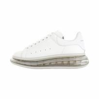 Alexander McQueen Oversized Sneaker Cow Leather Low top Stylish Skateboarding Shoes Men's White 604232WHX989000 46 white